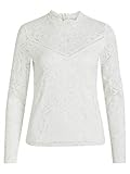  Vila Damen Vistasia L/S Lace Top-noos Langarmshirt, Cloud Dancer, L EU