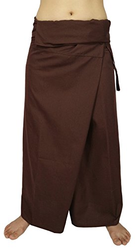 Lovely Creations Jumbo Size Man Women Thai Fisherman Wrap Pants Toray Wild Leg Baggy Yoga Casual Trousers Waist 60"