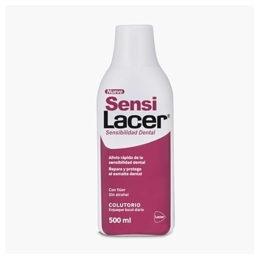 LACER SENSI - Colutorio 500 ml, Reduce la Hipersensibilidad Dental, Desensibilizante y Remineralizante, Enjuague Bucal Diario, Alto Contenido en Flúor
