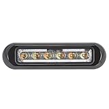 Maxxima M20389YWCL-DC Thin Low Profile Dual Color Amber/White Clear Lens LED Warning Light