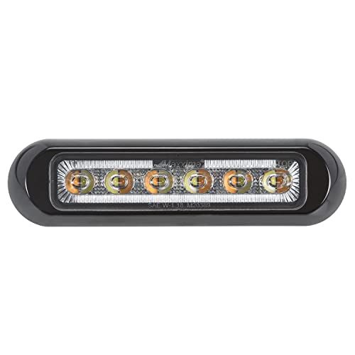 Maxxima M20389YWCL-DC Thin Low Profile Dual Color Amber/White Clear Lens LED Warning Light