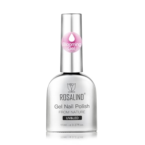 ROSALIND Blooming Gel Esmalte Semipermanente, Blooming Pintauñas Gel el Efecto de Esparcimiento para Decoración de Uñas