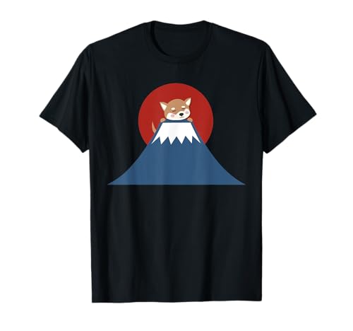 Camiseta de montaña Fuji Shiba Inu - Perro Japonés Japón Tee Kawaii Camiseta