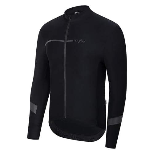 YKYWBIKE Jaquetas de ciclismo masculinas, jaqueta térmica de inverno, manga comprida, camisa de cicl