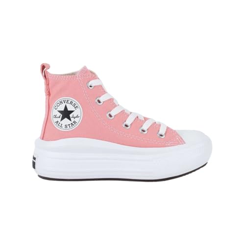 Tênis Converse All Star Move Infantil Hi - Cano Médio, Original, Confortável, Ideal para o dia a dia, Estilo Clássico (Rosa Flamingo, BR, Criança de 4 a 8 anos, Numérico, 30)