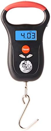 Kraken Bass Fish Scale - Fish Scales Digital Weight with Backlit LCD Display, Fishing Scale with Measurable Tape - Portable and Compact Design Hanging Scale, 110 lbs / 50 kg - Fishing Gifts for Men