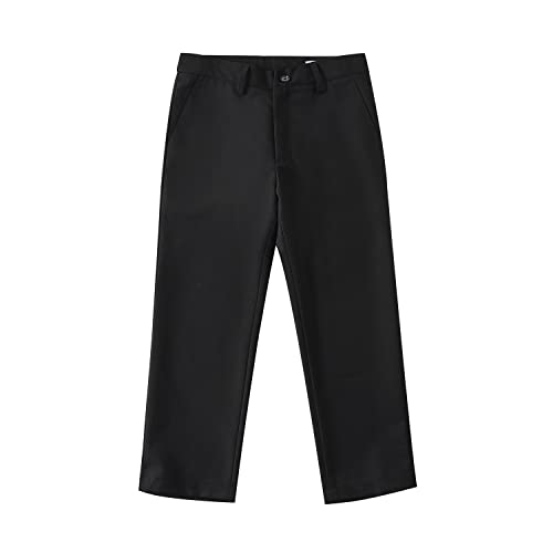 Boys Dress Pants Adjustable Waist Flat Front Pant Wedding School Uniforms Formal Casual Pants