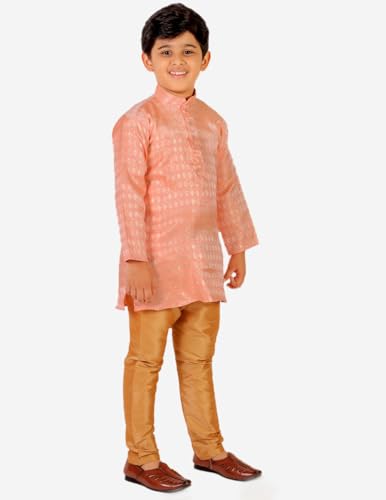 Image of Boy's Kurta Pajama Set (Silk) Traditional Dress Ethnic Wear (P-170)
