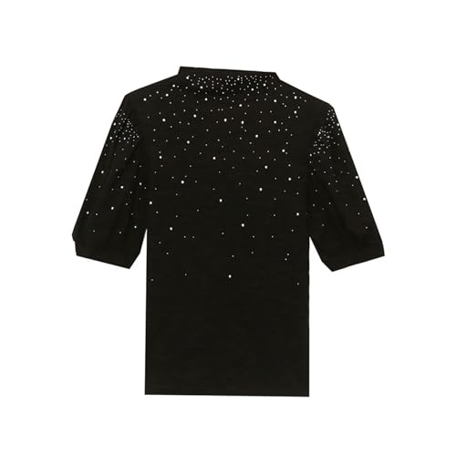 Chemisier de Base à Manches Courtes et Coupe Slim Premium avec Col Montant