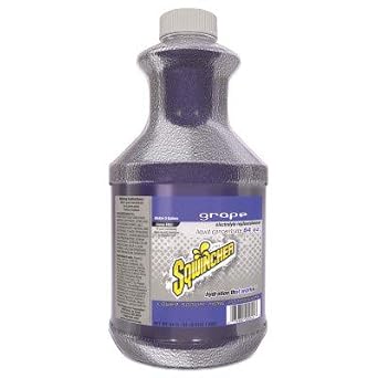 Sqwincher - 690-030322-GR Liquid Concentrate, Grape, 64 fl oz Pack of 6 | Electrolyte liquid concentrate supports hydration; mix with water, each 64 oz bottle makes 5 gallons for high volume use
