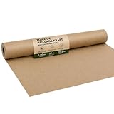 KZ GARDEN - Tela di pacciamatura Kraft 0,9 x 20 m 115 g/m² – Rotolo anti erba, mantenimento dell'umidità suolo, giardino orto coltivazione all'aperto