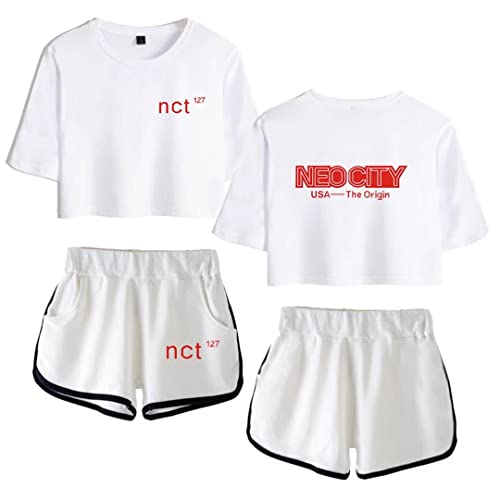 YJYP Kpop Tour NEO City The Origin Tshirt+Shorts Johnny Haechan 2PC Tee Shirt Suit
