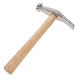 NUOBESTY Rustfreier Stahl Schuhmacher Hammer mit Holzgriff Stoß und Verschleißfest Leichter Schuhreparaturhammer für Sohlen und Fersen Rutschfester Griff für Schuhmacher und Schuhwerkstatt