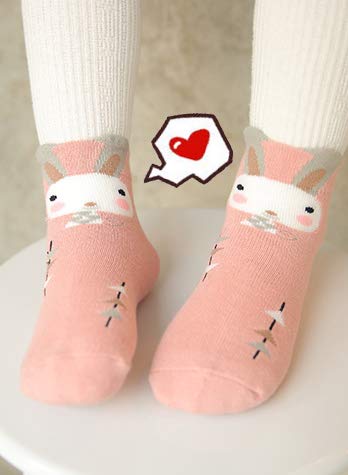 Cococute Baby Socks -3 Pairs Thick Winter Toddler Socks Baby Boy And Girl Socks Infant Socks Kid Socks Warm Cotton Crew Socks (M(3-5Y), Rabbit&Bird) #TOP7