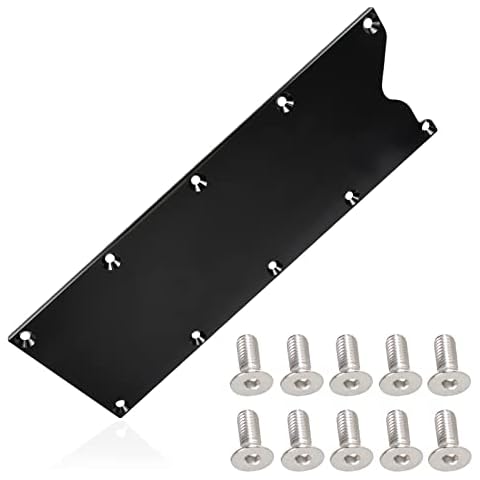 YIUIY LS Gen 3 Billet Valley Pan Gasket Cover Plate Billet Aluminum Low Profile Compatible with LSX LS1 LM7 LR4 LQ4 LS6 L59 LQ9 LM4 L33 Black Cover
