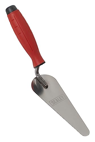 Sealey 160mm Stainless Steel Narrow Gauging Trowel, Rubber Handle - T1225
