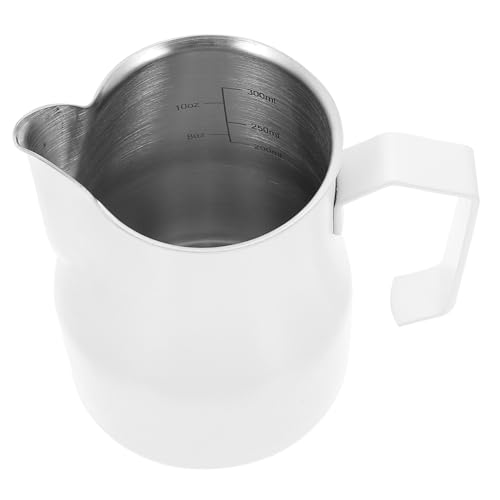 ELAYARD Jarra de Leche Inoxidable con Fino y Capacidad de Taza para Espumar Café y Preparar Espresso Ligera y Fácil de Limpiar para Hogar y Cafeterías