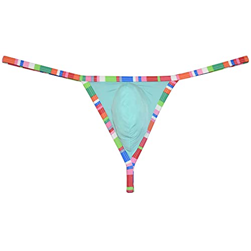 Sexy Men's Bordered Contour Pouch Thong Underwear String Micro T-Back Smooth Tangas Bikini Bottoms2