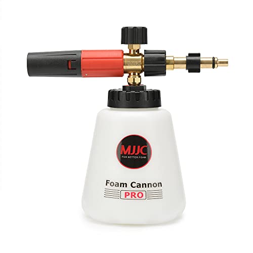MJJC DIY Snow Foam Lance PRO high pressure car washer Compatible Varies Adapters 1.2L big mouth anti-leak bottle foam gun cannon (MJJC005)