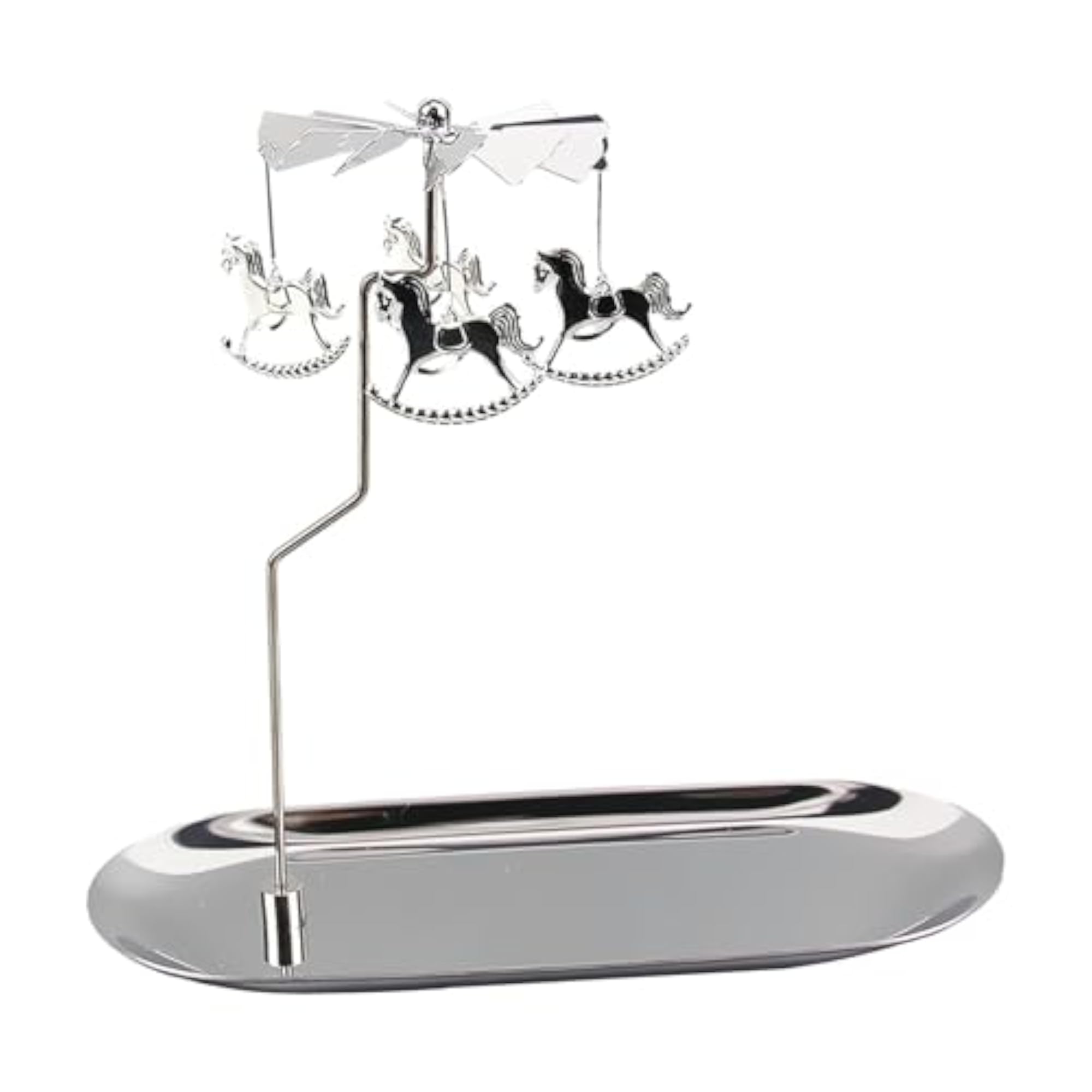 Rotary Candle Holder with Tray for Bedroom