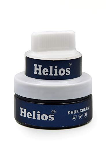 Image of Helios Unisex's Glass Jar with Applicator Classic Leather Nourishment and Shoe Polish Cream-Blue Free Size WA (SHOE-CREAM-BLUE-WA)
