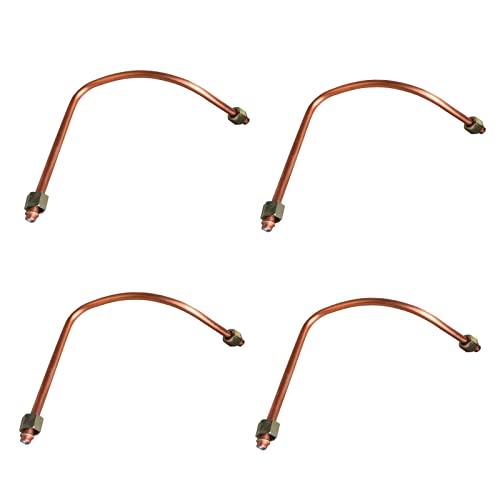 Repuesto de tubo de escape de compresor de aire de aluminio, piezas de repuesto para bomba de aire de tubo de aire, rosca estándar G3/8", fácil de instalar (10 x 450 mm), 4 unidades