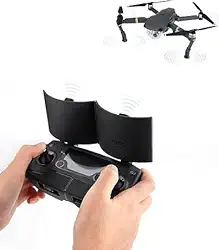 Extensor de sinal de antena dobrável para DJI Mini SE/Air 2S/Mini 3 Pro/Mavic 3 Classic/3/3 Pro/2 Pro/2 Zoom/Air/Mini transmissor de controle parabólico, fácil de usar para iniciantes, prata