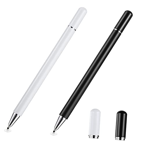 Lápiz stylus universal compatible con dispositivos táctiles ipad android iphone negro 2 uds