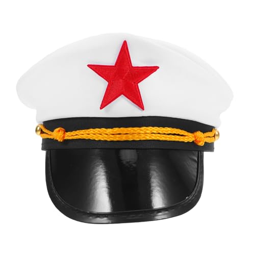 Healeved Captain Hat for Women Small Sailor Costume Hat Embroidered Anchor Comfortable Fit for Adults Perfect for Parties