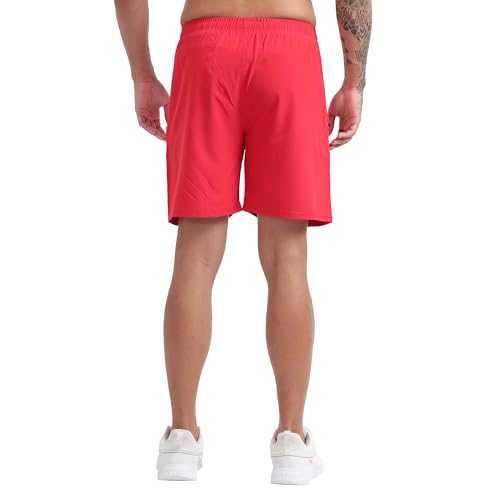Image of BLUE STAR SHARK - Men's Regular Fit Polyester Blend Shorts | Casual Shorts | Half Track Paint's | Comfortable Rich Solid Design Shorts with Zip Pocket