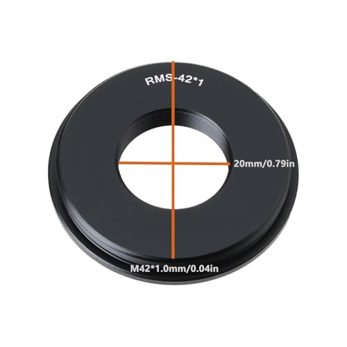 LT Easiyl Adaptador de Montura de Tornillo RMS 20 Mm A M42x1,0 Mm. Adaptador de Lente de Aleación de Aluminio para Lentes de Microscopio - imagen 4