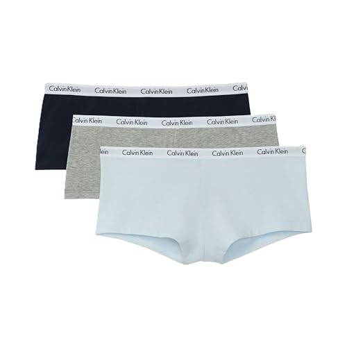 Calvin Klein Carousel Logo Cotton Stretch Boyshort Panties, 3 Pack