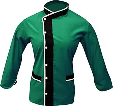 Women's Chef Coat Full Sleeve Jacket Multicolored Piping Exclusive Chef Jacket Size (XS-6XL)