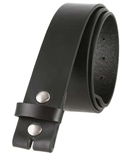 BS1050 Genuine Full Grain Leather Belt Strap with Snaps on 1-1/4