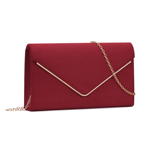 Imagen de EVEOUT Clutches de Terciopelo para Mujer Bolso Terciopelo con Cadena para Fiesta Bolsos bandolera Terciopelo para Noche Boda Cotidiana