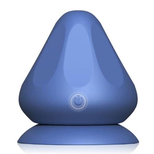 Siatelo Suction Cup Cordless Electric Massager Mountable Self Massage Tool 8 Vibrations Whole Body Relief Blue