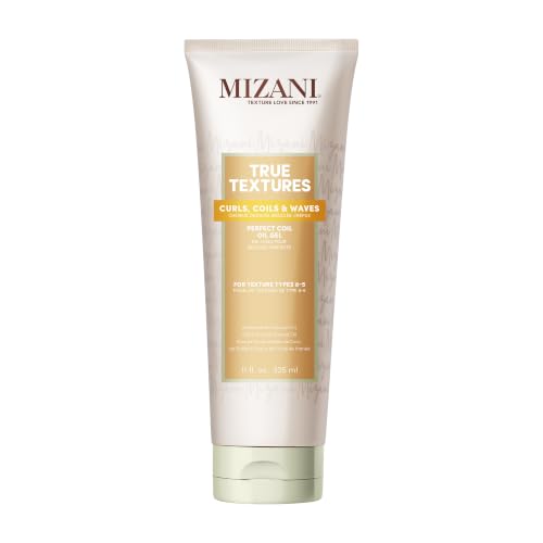 Mizani True Textures Perfect Coil Oil Gel - Curly Hair Gel for Wash and Go Styles, with Olive & Coconut Oil, Anti Frizz, Silicone-Free, No Drying Alcohols, Paraben-Free