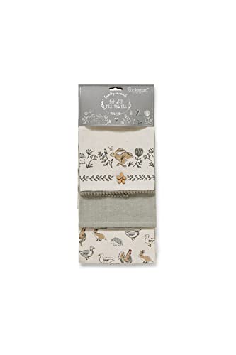 Cooksmart Country Animals Set of 3 Tea Towels