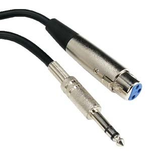 20 Pack 6Ft XLR 3P Female to 1/4" TRS Balanced Audio Microphone Cable - 6 Feet
