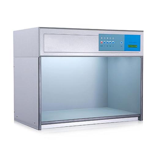 Gabinete de evaluación de color, 4 fuentes de luz para textil, cuero, plástico y tela, caja de luz a juego para uso en laboratorio