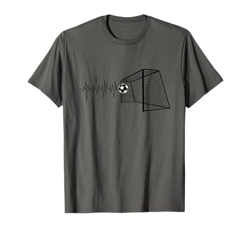 Funny Soccer Heartbeat ECG Football T-Shirt