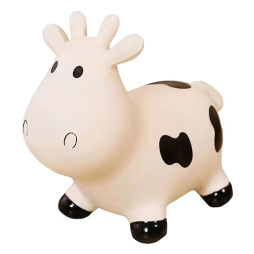 Jouet Gonflable en Forme de Vache Gonflable sur Cheval Sauteur pour Les Tout-Petits de 18 Mois et...