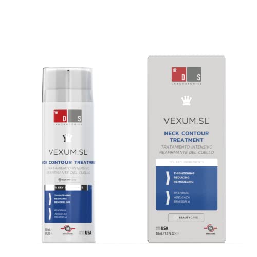 Vexum.SL Double Chin Reducer by DS Laboratories - Double Chin and Neck Firming Cream, Jawline Sculptor, Neck Tightening Cream and Face Slimmer, Paraben Free (50ml)