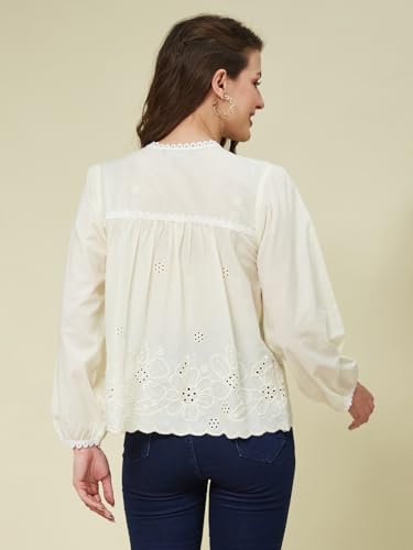 Image of J TURRITOPSIS Women's Cotton Peplum Casual Shirt
