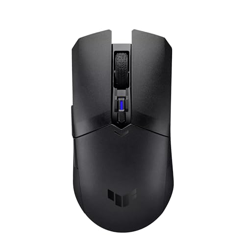 Image of ASUS TUF M4 Wireless Gaming Mouse with Dual Wireless Modes - P306, Ambidextrous Design, 12,000 dpi Sensor, Six programmable Buttons, PBT top Cover Guard, Black Color | Dual Wireless Modes - P306, Ambidextrous Design, 12,000 dpi Sensor, 6 programmable Buttons, PBT top Cover Guard, Black Color
