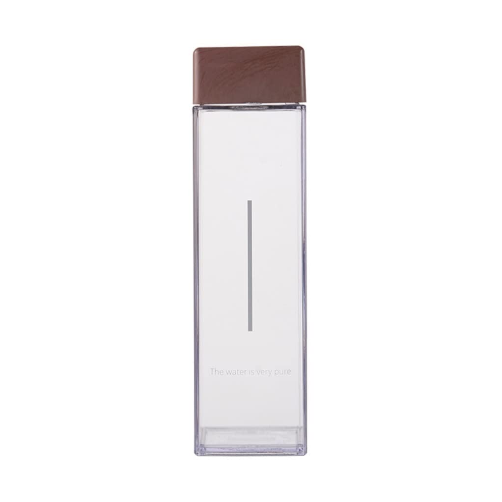 Butelka na Wodę 450ml Butelka Na Wodę Zaparzaczem Do Owoców BPA Free Plastikowa Kwadratowa Przezroczysta Żaroodporna Butelka Sportowa W Stylu Butelka na Napoje Sportowa(White)