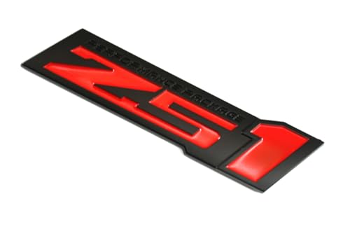 Image of 2pcs Z51 Performance Package Emblem Engine Hood 3D Badge Decal Replacement for Z51 (Black Red), EI-SilveCutom#2