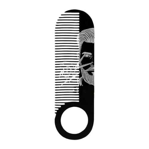 Peine para barba | Cepillo de bigote de dientes finos, herramienta de modelado portátil antienganches, cepillo de doble propósito para detalles de cabello para hombres, padre y marido
