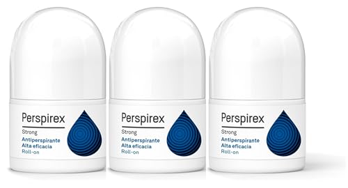 Perspirex ® | Strong | Desodorante Antitranspirante Axilas Roll On con Elevada Eficacia y Efectividad Anti Sudor hasta 5 días | Para Personas que Sufren de Sudoración Severa | 20 Ml x 3 pack