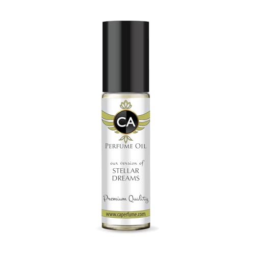 CA Perfume Impression of Stellar Dreams Unisex Fragrance Oil Leather Scent Long Lasting Perfumes for Women &amp; Men Travel Size TSA Ready Mini Parfum Body Oil Roll-on 0.33 Fl Oz 10ml